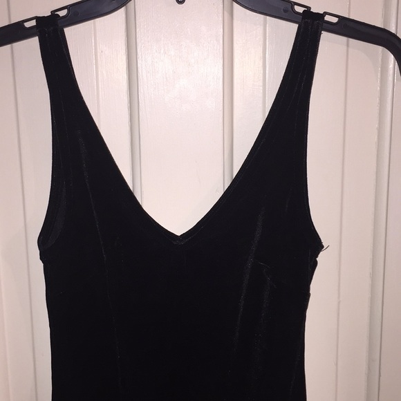 Sassy Velvet Bodycon Knit Dress (Black) - Picture 2 of 5